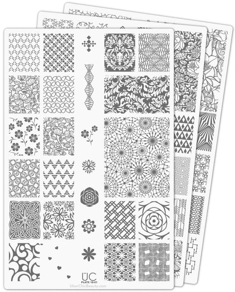 UberChic Nail Stamp Plates - Collection 18