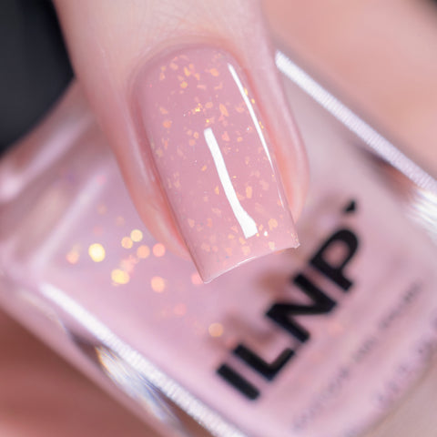ILNP Whisper - Warm Pink Shimmer Jelly Nail Polish