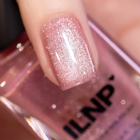 ILNP Whisper - Warm Pink Shimmer Jelly Nail Polish