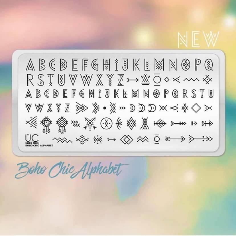 Boho Chic Alphabet - Stamping Plate
