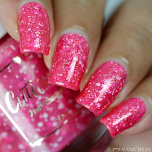 Pale Pink Nail Polish With Rainbow Flakies and Iridescent Glitter Special  Week.000 - Etsy