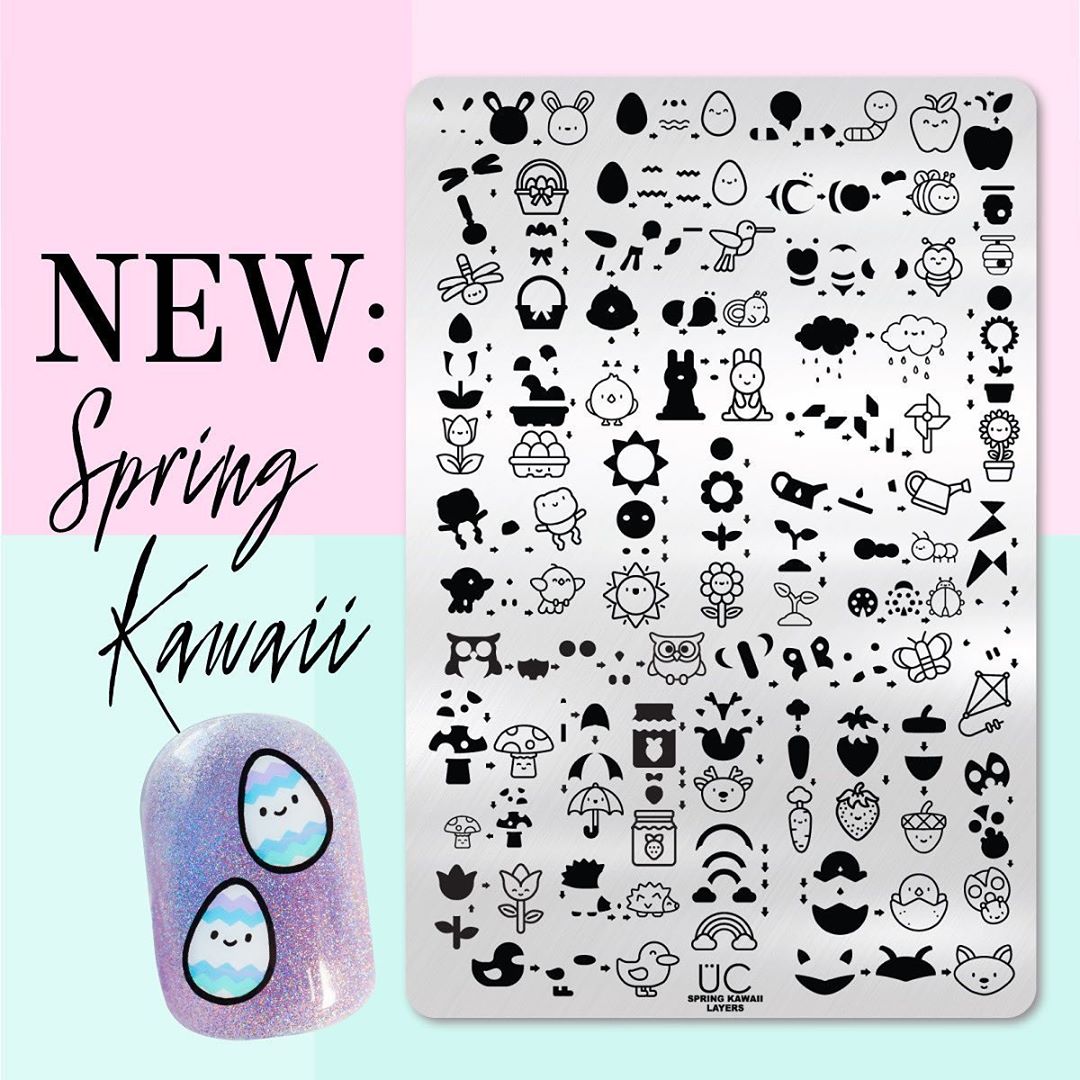 Spring Kawaii Layers - Stamping Plate
