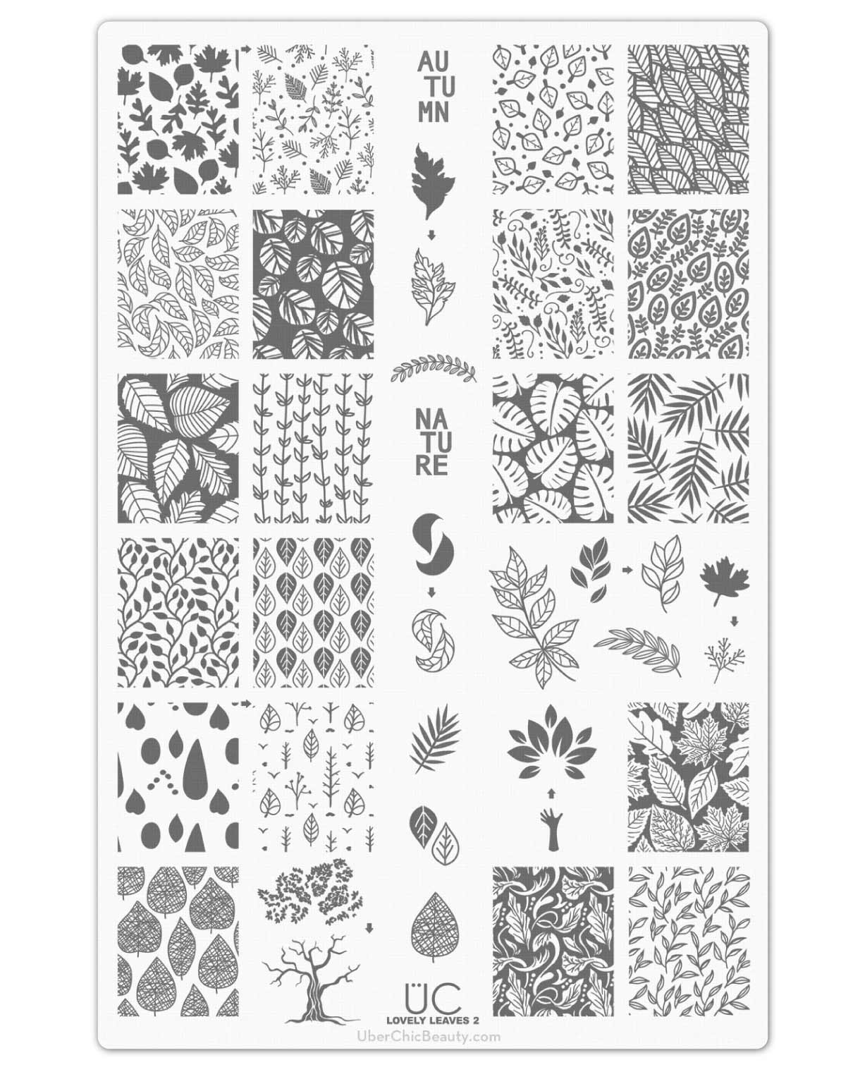 Lovely Leaves-02 - Stamping Plate