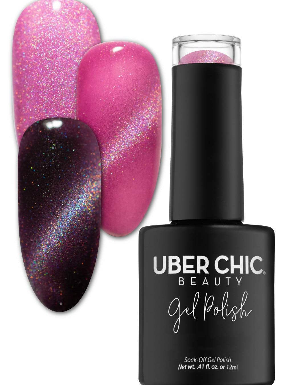 Picture Perfect Pink - Holo Cats Eye Gel Polish