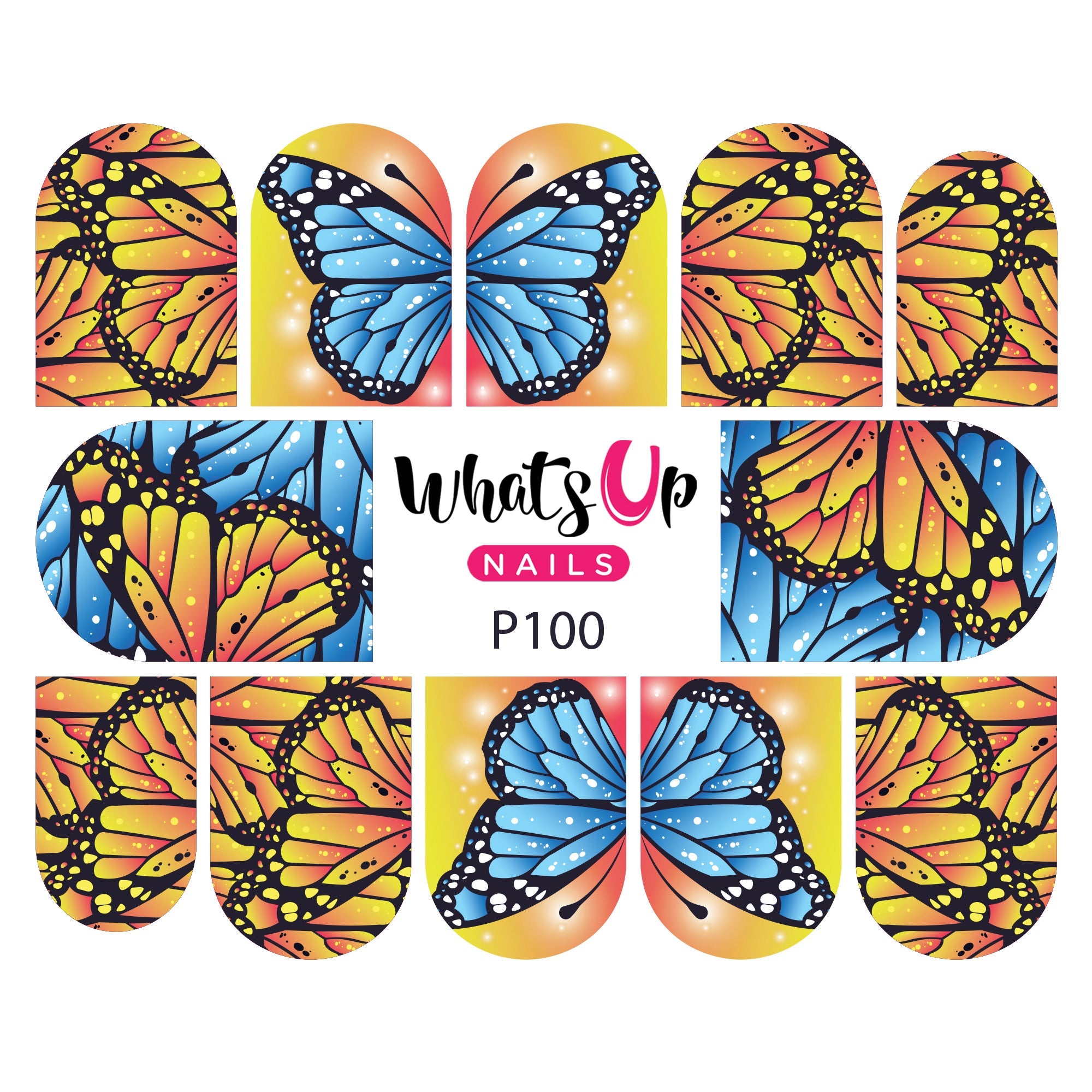 P100 Flying Flowers Water Decals
